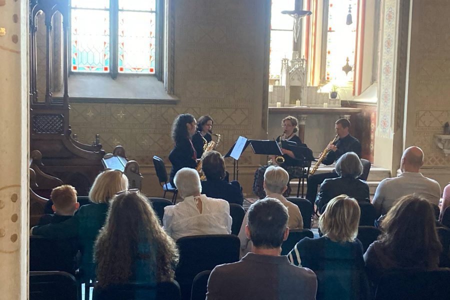 Koncert saxofonového kvarteta u Apolináře